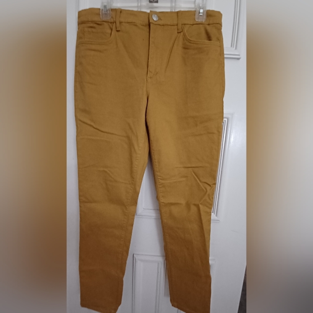 LOFT Ankle Pants Women's Brown Stretch Slim Leg Mid Rise Size 31 / 12 FREE 🎁